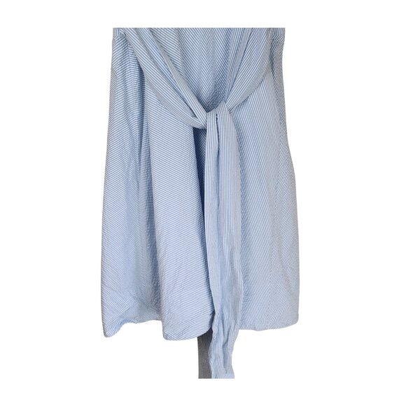 Vineyard Vines Sleeveless Seersucker Dress Light Blue & White - Picture 6 of 11